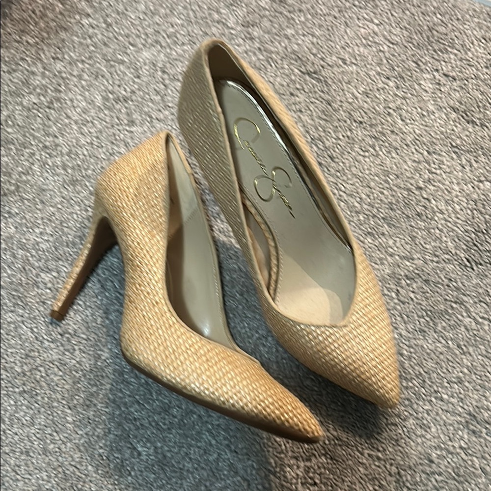 Jessica Simpson Elegant Gold High Heels